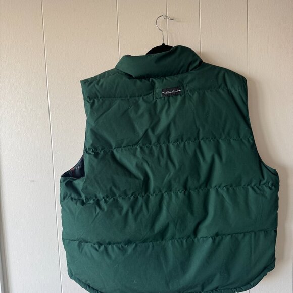 Eddie Bauer Puffer Vest Men’s Large Green Quilted Insulated Outdoor Layering Ves - Picture 2 of 2